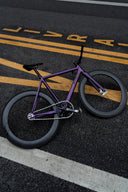 Complete bike Skreambikes Magnum fixed gear frameset in Midnight Purple IV colour