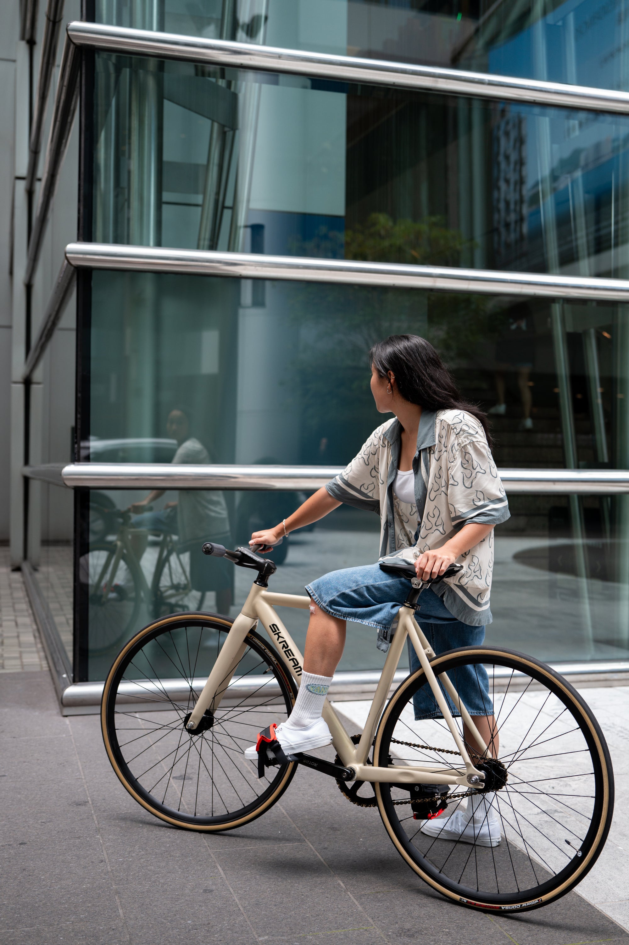 Skreambikes Magnum fixed gear frameset in Dune color