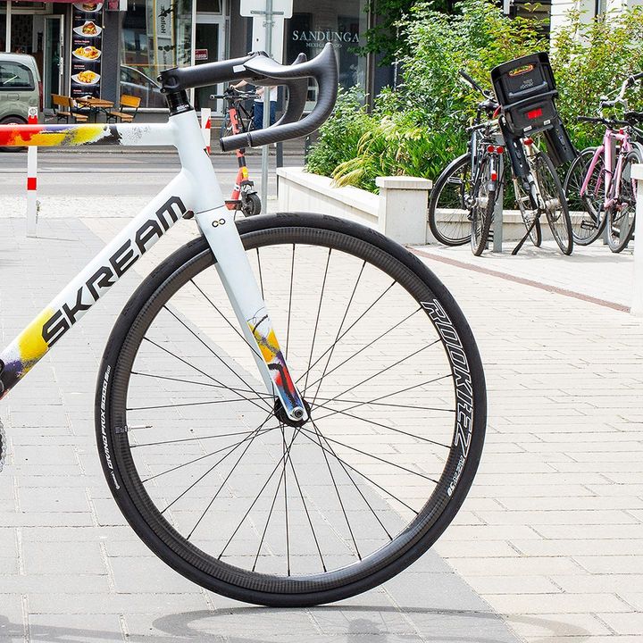 Skreambikes Magnum Onelife Cycle Team Edition fixed gear frameset in white colour